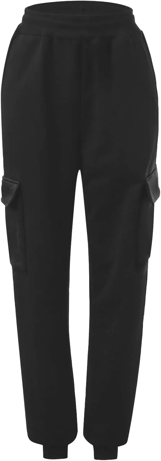 Jogger Fleece Sweat Pants for Women Trendy Plus Size Cinch Bottoms with Pockets Baggy Sweatpants for Teen Girls