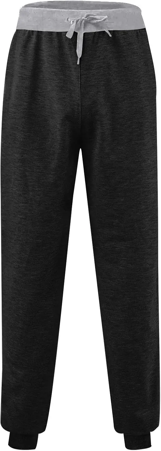 Jogger Sweatpants Women Drawstring Petite Pants Stretch Active Pants Jogger Fleece Trousers Pants with Zipper Pocket