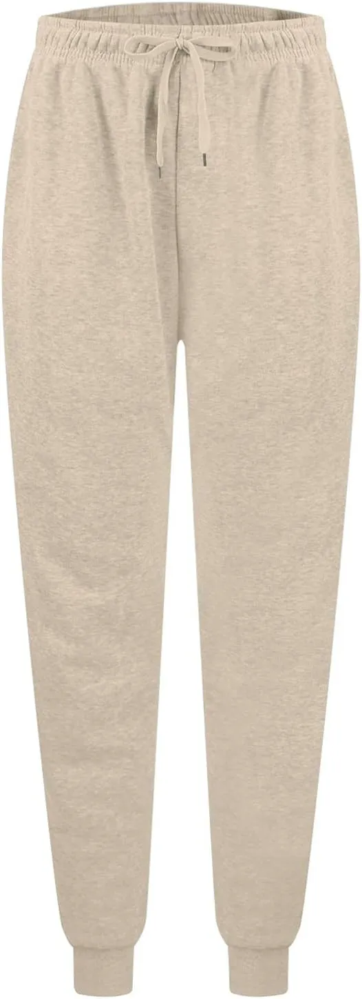 Joggers for Women Casual Fleece Baggy Sweatpants Jogger Pants with Pockets Drawstring Cinch Bottom Sweatpants