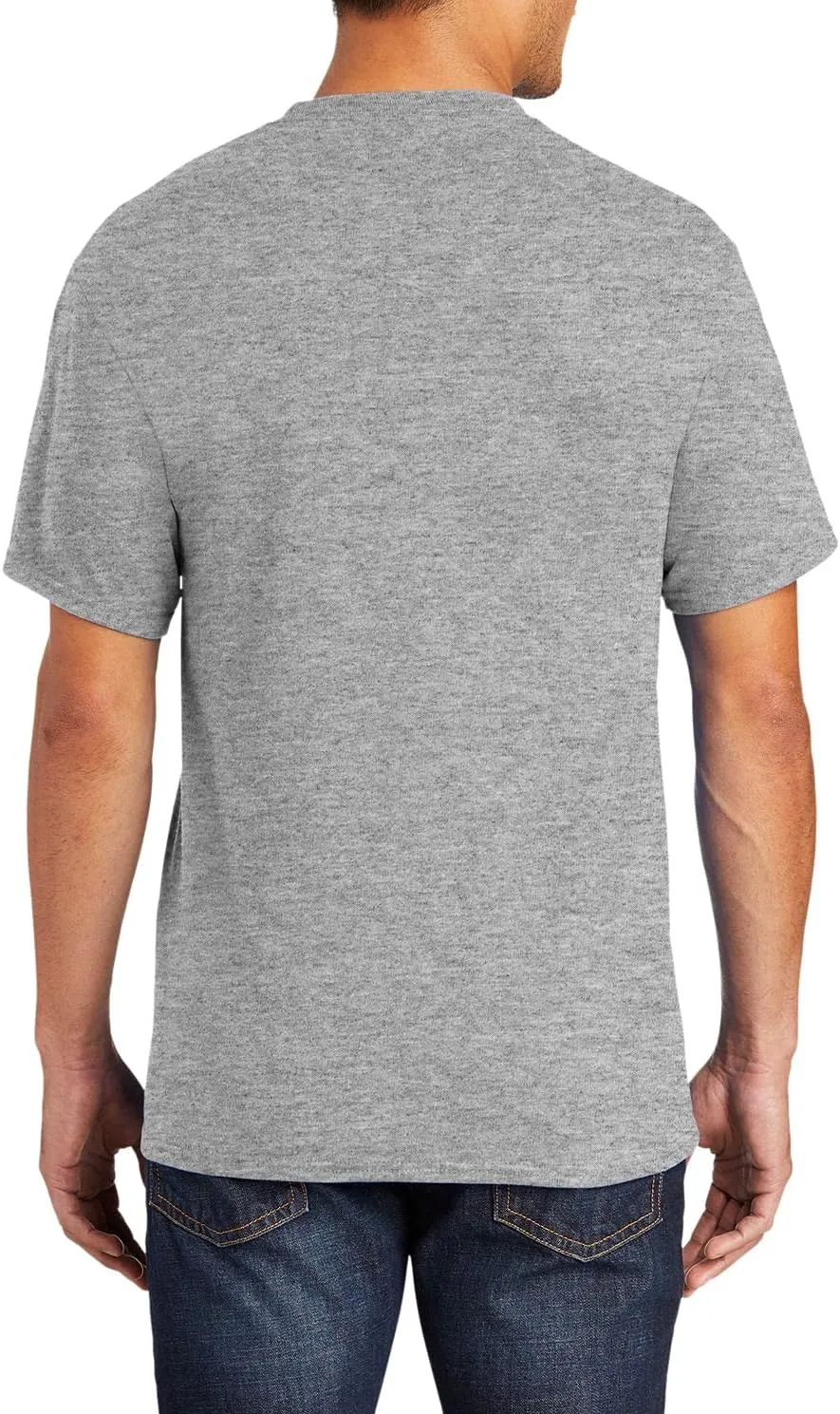 JustBlanks Mens Casual Tall Short Sleeve Tee Shirt Core Blend Crew Neck Pocket Tees for Men