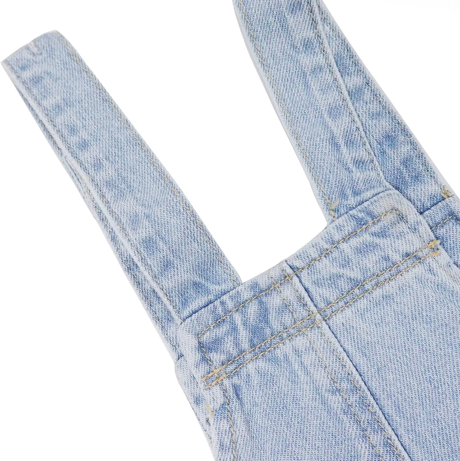 KIDSCOOL SPACE Girls Boys Jeans Shorts,Adjustable Straps Summer Denim Shortalls