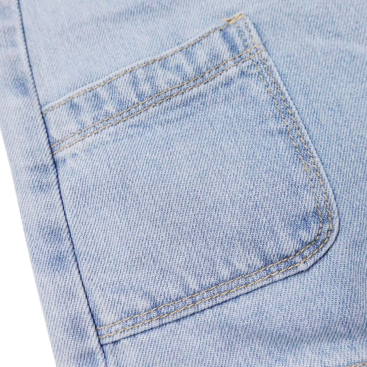 KIDSCOOL SPACE Girls Boys Jeans Shorts,Adjustable Straps Summer Denim Shortalls