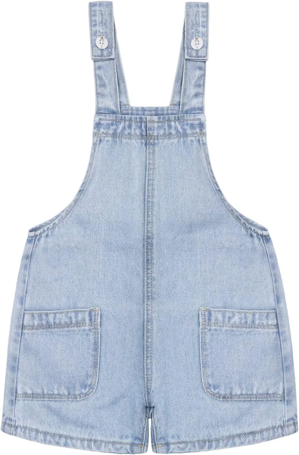 KIDSCOOL SPACE Girls Boys Jeans Shorts,Adjustable Straps Summer Denim Shortalls