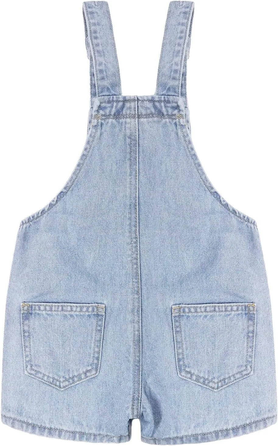 KIDSCOOL SPACE Girls Boys Jeans Shorts,Adjustable Straps Summer Denim Shortalls