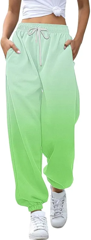 LCMTWX Women's Pants Sweatpants Joggers Pants Workout High Waisted Yoga Pants with Pockets Womens Open Hem Sweatpants Black