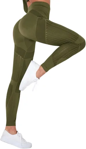 Leggings Compression Pants Women for Sports, Gym - high Waist Booty Scrunch Butt Yoga Pants, Fashion