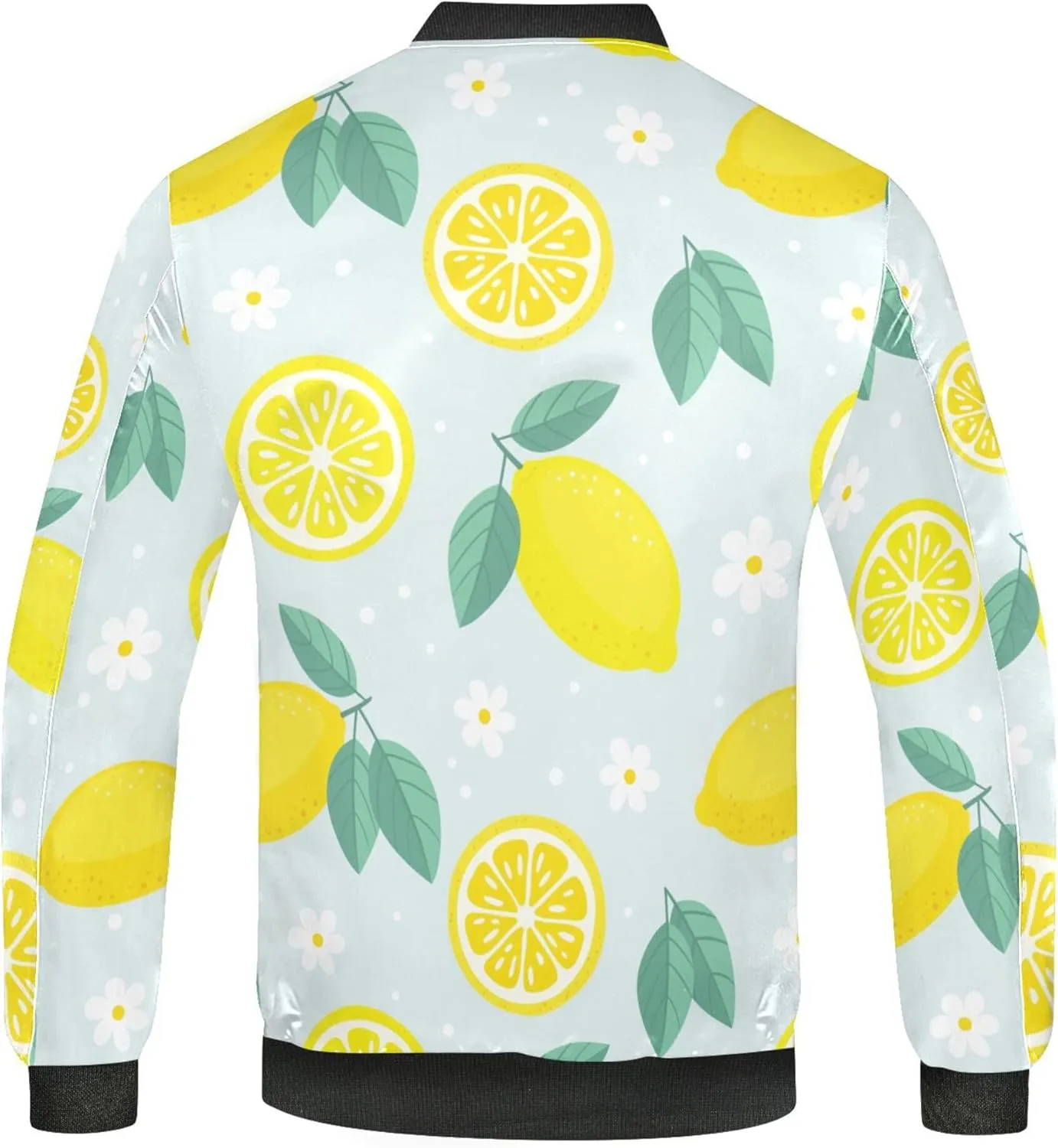 linqin Fruity Lemon Lightweight Jackets For Men Waterproof Windbreaker Mens Jacket Lightweight Zipper Jacket Men Travel