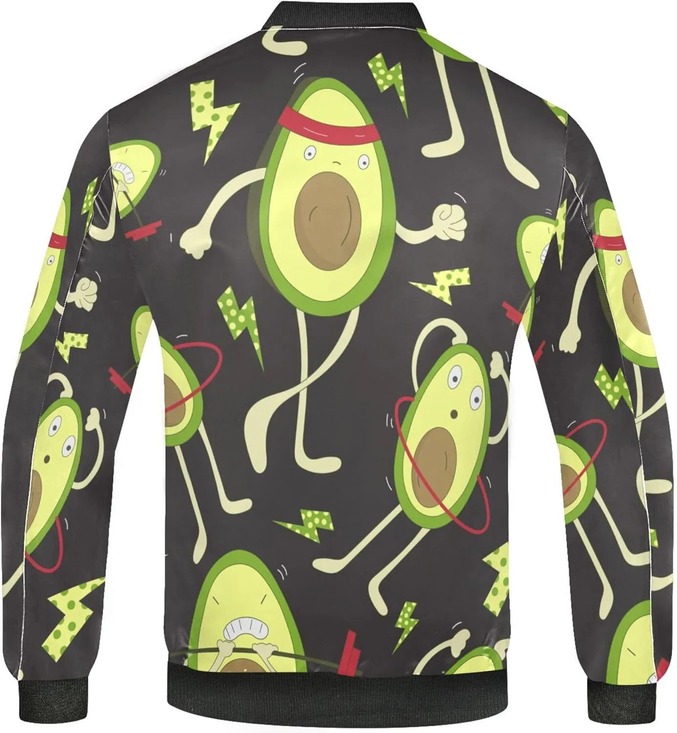 linqin Fun Avocados Lightweight Waterproof Rain Jacket Mens Windbreaker Jackets Lightweight Waterproof Rain Coats For Men