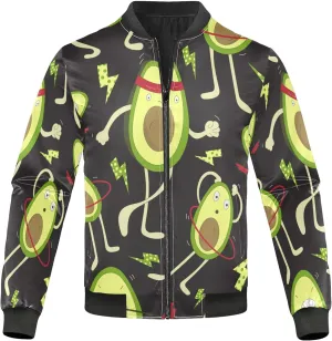 linqin Fun Avocados Lightweight Waterproof Rain Jacket Mens Windbreaker Jackets Lightweight Waterproof Rain Coats For Men