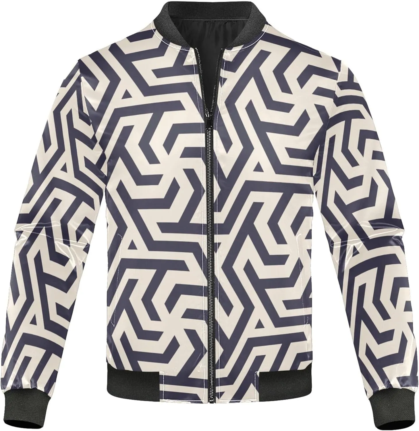 linqin Isalamic Pattern Mens Lightweight Rain Jacket Mens Windbreaker Jackets Lightweight Men S Coats Work Jacket
