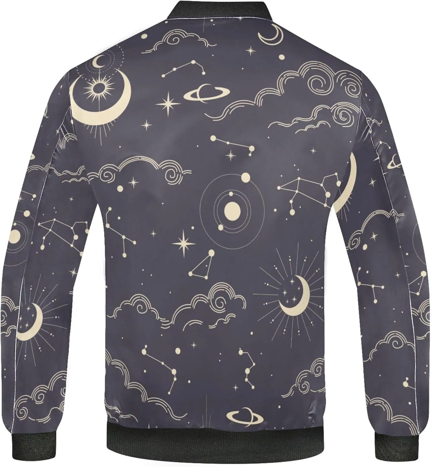 linqin Sun Moon Clouds Stars Wind Jacket Men Lightweight Lightweight Jacket Men Windbreaker Coats For Men Stylish