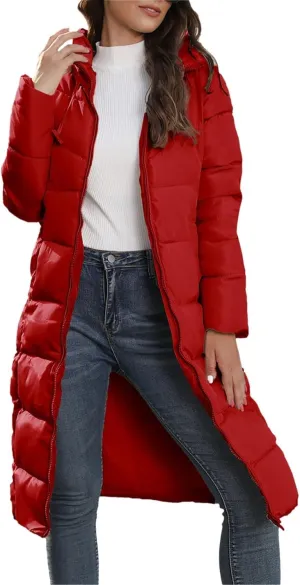 Long Length Maxi Puffer Parka Coat Puffer Jacket Lightweight Winter Coat Long Sleeve Puffer Jacket Womens Coats