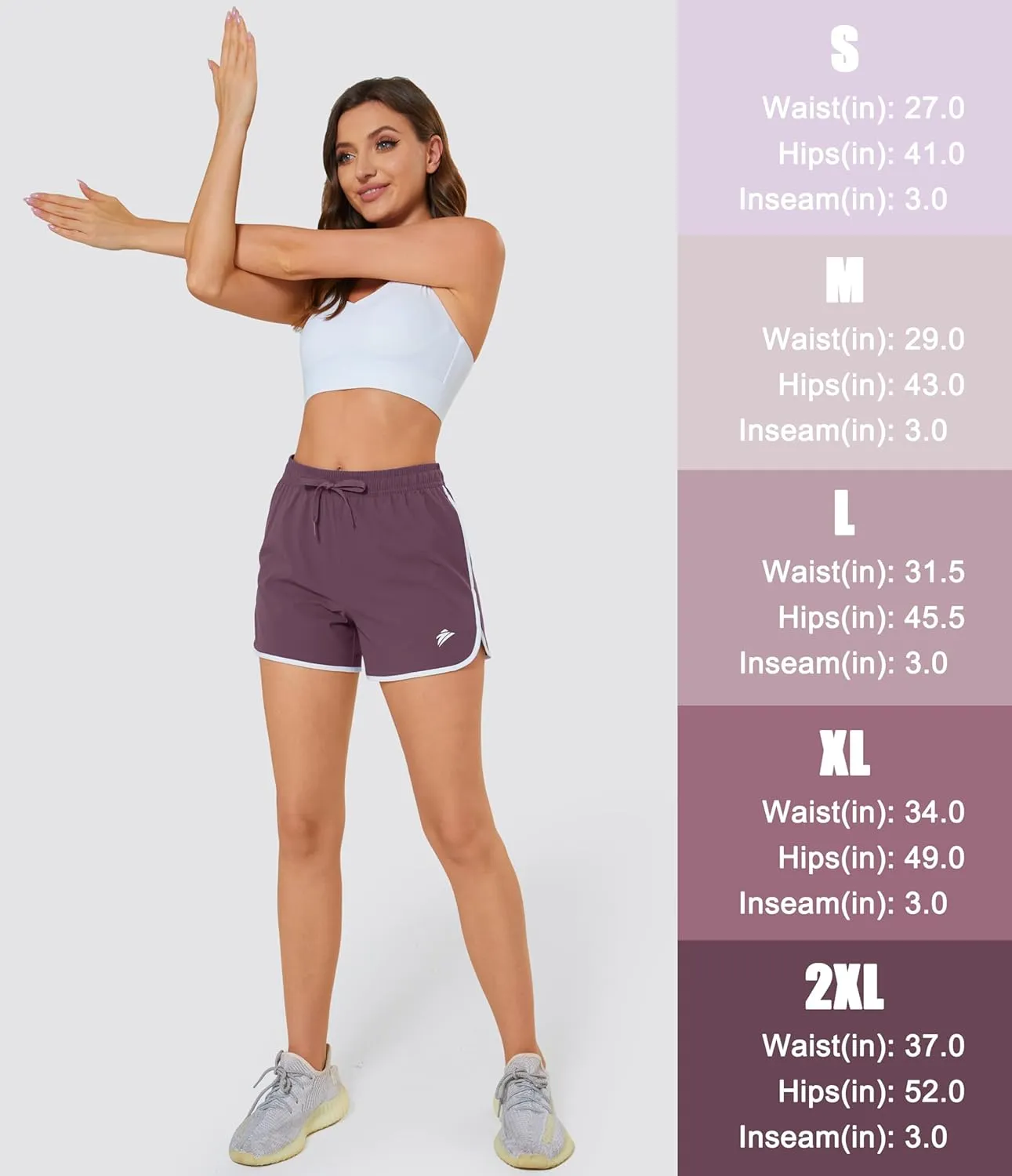 MAGCOMSEN Women's Athletic Shorts with Pockets Quick Dry Lightweight 3.5" Running Gym Workout Shorts Hiking Sport
