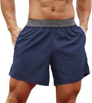 Men Sport Shorts Elastic Waist Pocket Towel Loop Running Basketball Gym Athletic Loose Fit Quick-Dry Casusal Shorts