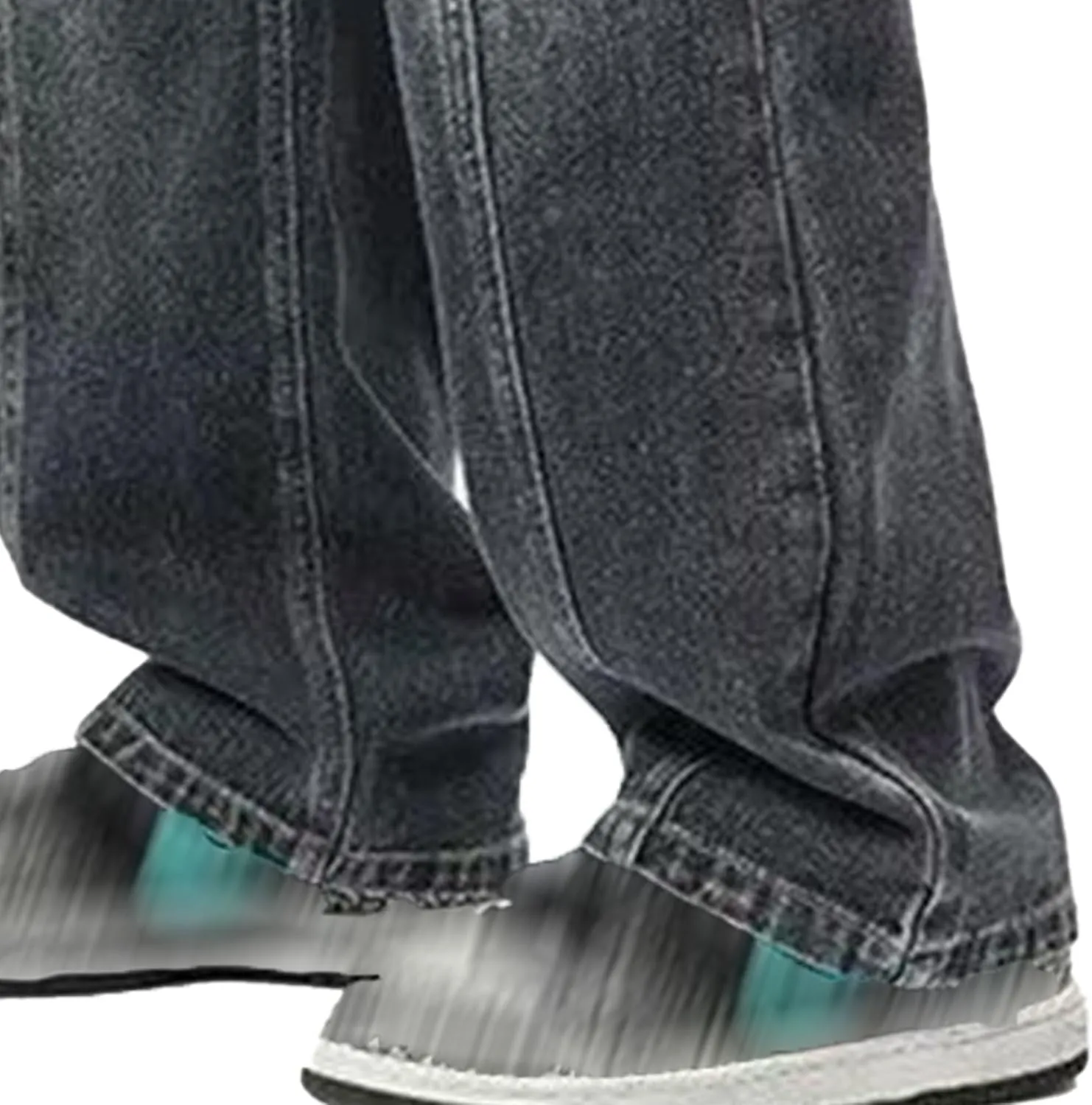 Men Vintage Baggy Jeans with Multiple Pockets Casual Hip Hop Straight Leg Jeans Fashion Cargo Distressed Loose Jean