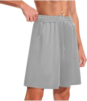 Men's Athletic Gym Shorts Solid Color Athletic Running Workout Short Pants Casual Fashion Loose Fit Quick Dry Shorts