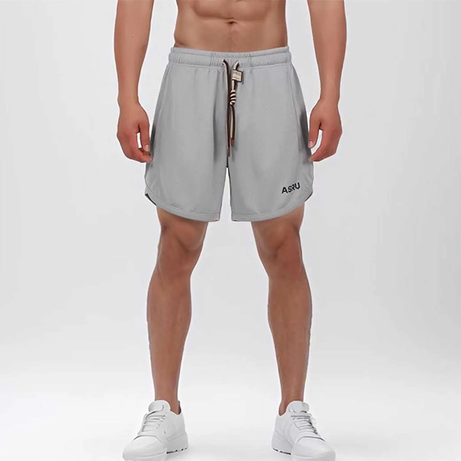Men's Athletic Shorts Baggy Quick Dry Gym Workout Running Hiking Short Pant 2025 Drawstring Elastic Waist Track Pants