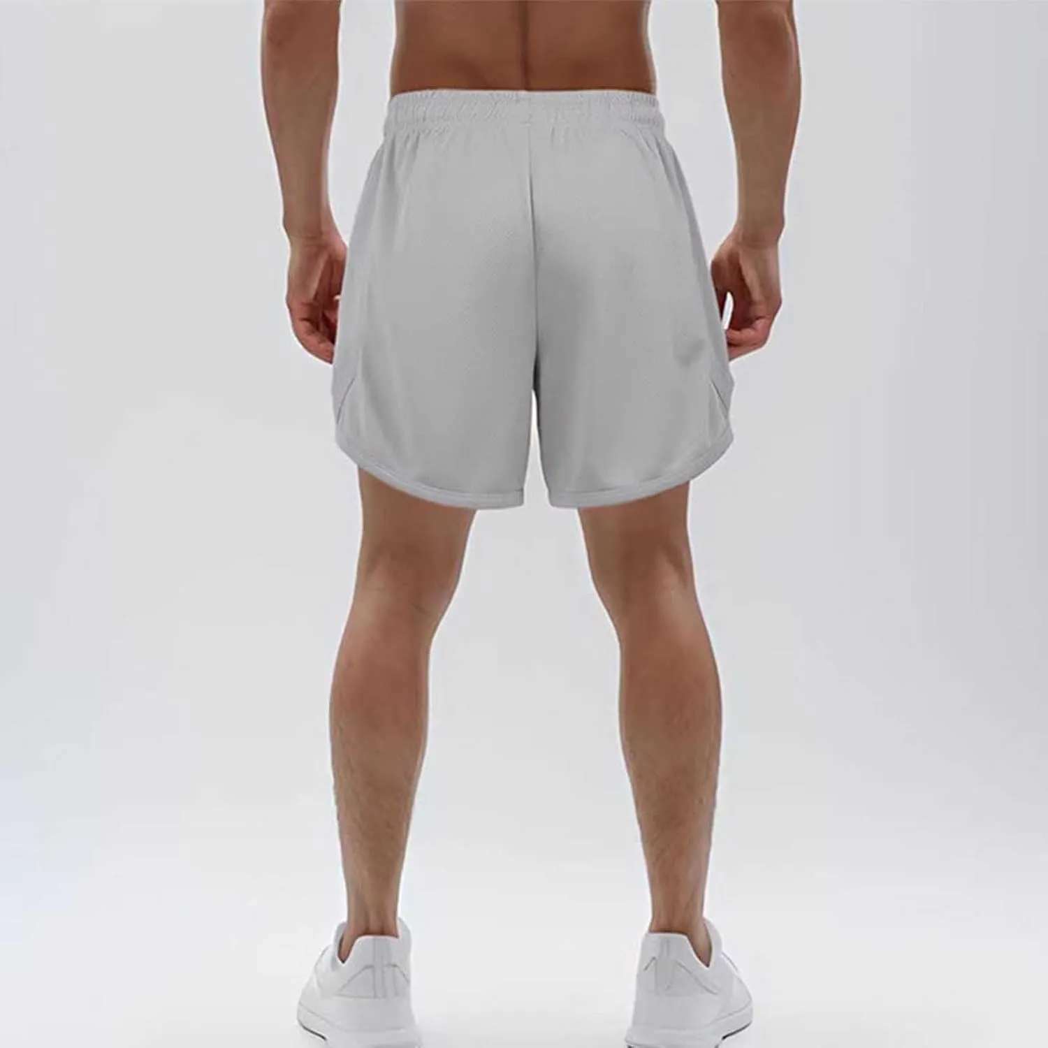 Men's Athletic Shorts Baggy Quick Dry Gym Workout Running Hiking Short Pant 2025 Drawstring Elastic Waist Track Pants