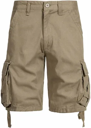 Mens Camo Cargo Shorts Relaxed Fit with Multi-Pockets Classic Camouflage Outdoor Hiking Twill Shorts for Daily