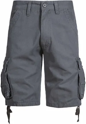 Mens Camo Cargo Shorts Relaxed Fit with Multi-Pockets Classic Camouflage Outdoor Hiking Twill Shorts for Daily