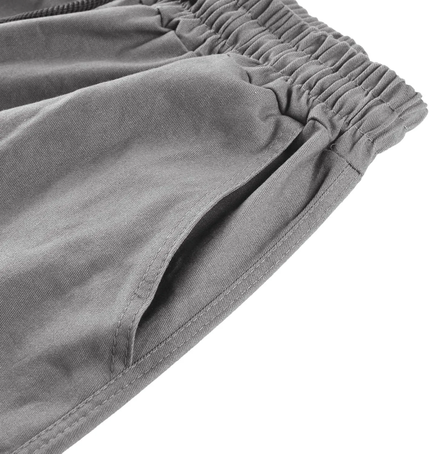 Men's Cargo Joggers Sweatpants Casual Drawstring Elastic Waist Gym Athletic Baggy Sweat Pants for Men with Pockets