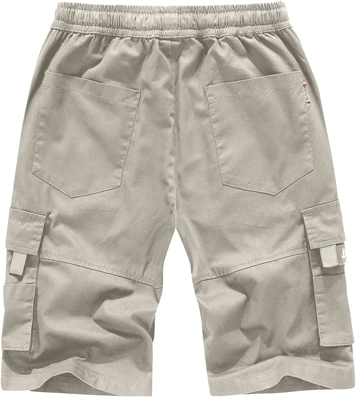 Men's Cargo Shorts Elastic Waistband Drawstring Summer Casual Shorts Relaxed Fit Work Shorts