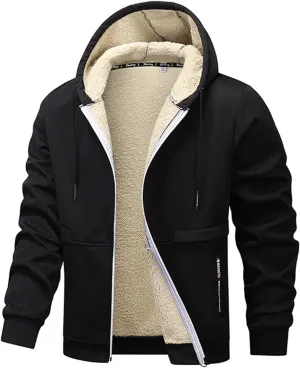 Men's Cashmere Coat Padded Coat Cardigan Hooded Casual Jackets Fall Winter