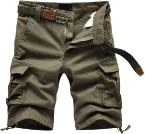 Men's Classic-Fit Cargo Short Men's Camo Multi-Pocket Relaxed Fit Casual Shorts,Outdoor Camouflage Men's Twill Cargo Shorts