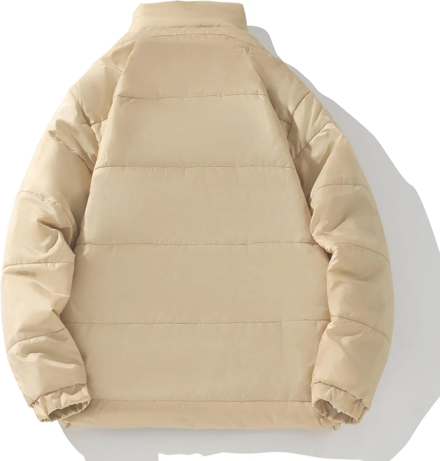 Men's Down Puffer Jacket Packable Lightweight Puffy Bubble Hooded Winter Coat Windproof Zipper Down Jacket