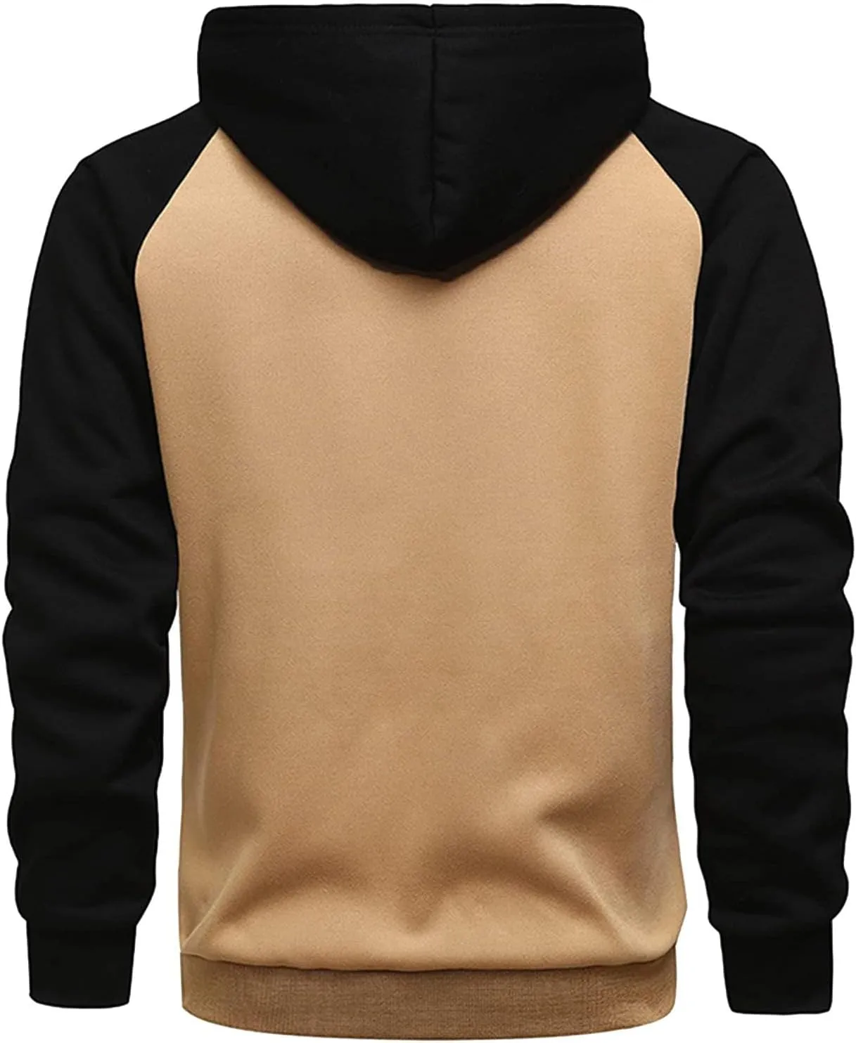 Mens Full Zip Hoodies 2023 Color Block Long Sleeve Casual Drawstring Sweatshirt Sport Outwear Jacket with Pockets