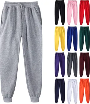 Men's Hiking Pants Relaxed Fit Drawstring Elastic Waist Joggers Sweatpants Sports Athletic Trousers with Pockets