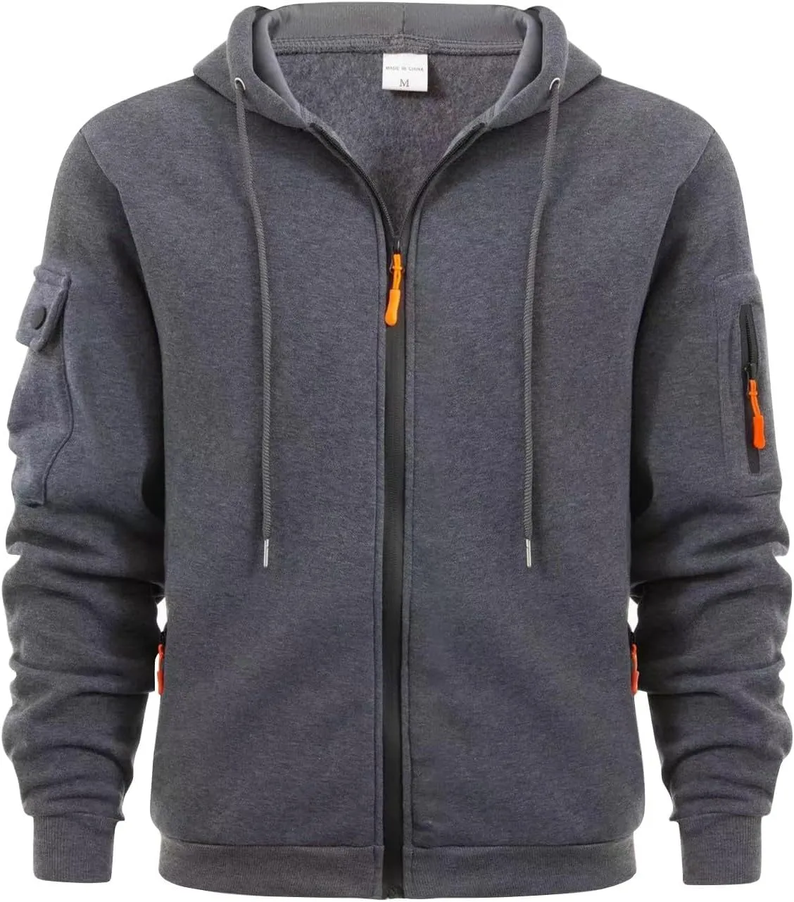 Mens Hoodies Mens Zip Up Hoodie Midweight Loose Casual Full Zip Sweatshirts Fashion Long Sleeve Jackets With Pocket