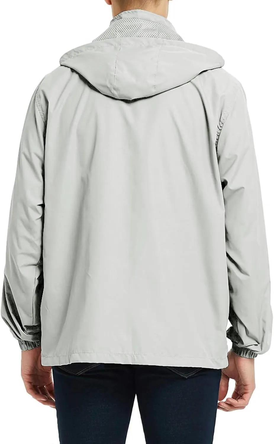 Mens Lightweight Jackets Windbreaker Waterproof Rain Jacket Casual Hiking Travel Raincoat Oversized Outdoor Packable