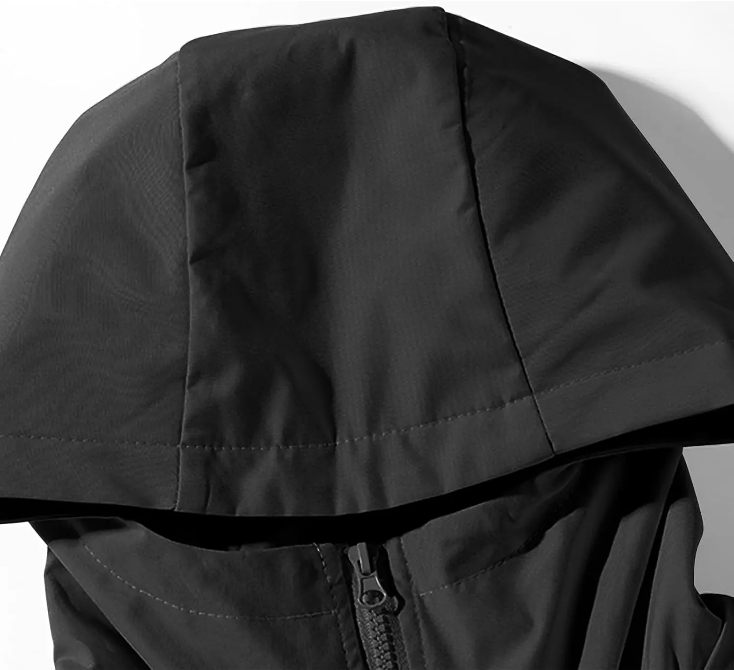 Men's Lightweight Softshell Jacket Outdoor Loose Windproof Hooded Jackets Outerwear for Men Hiking Cycling Travel