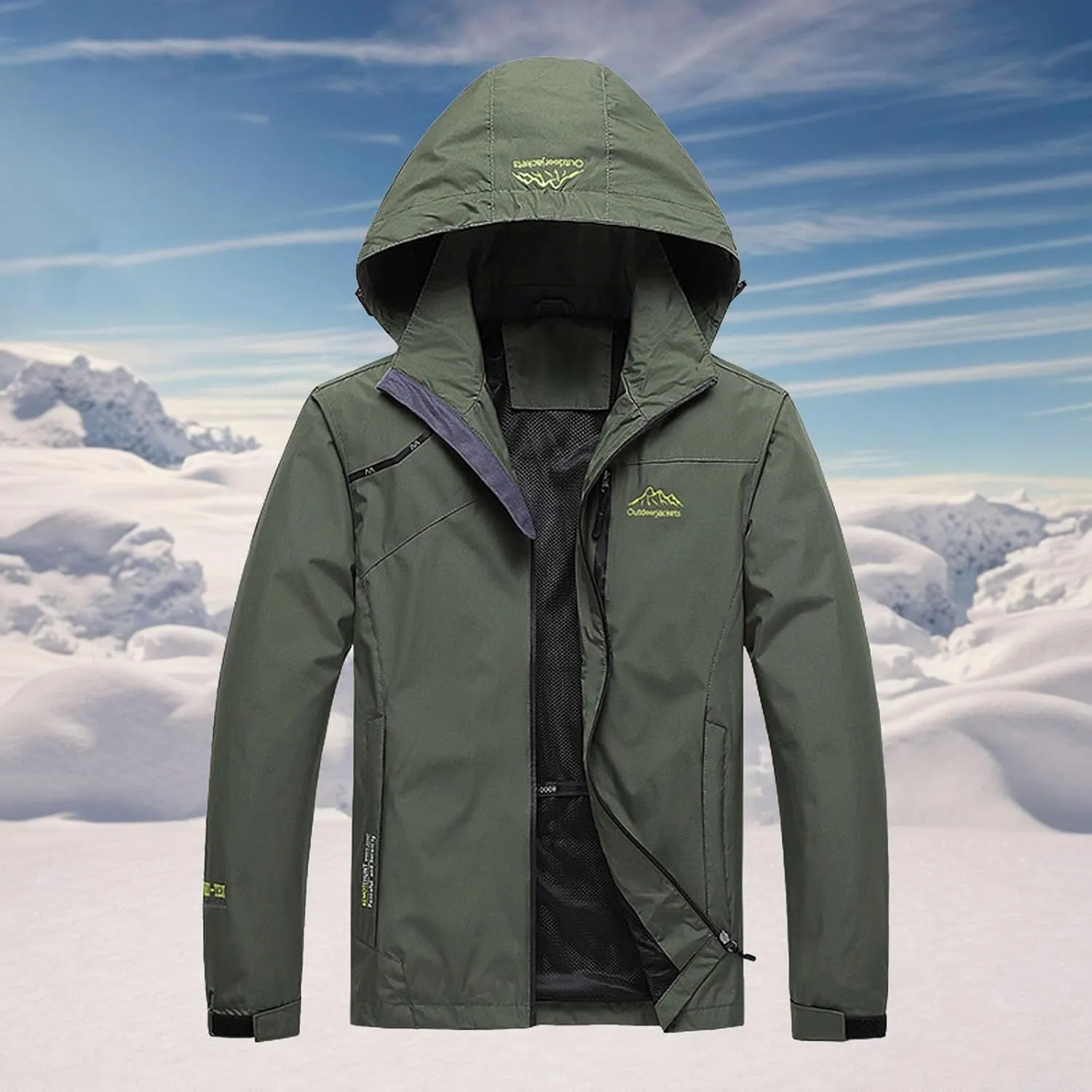 Men's Lightweight Waterproof Hooded Leather Jacket Lightweight Lightweight Jackets Windbreaker Fleece Lined Western Coat