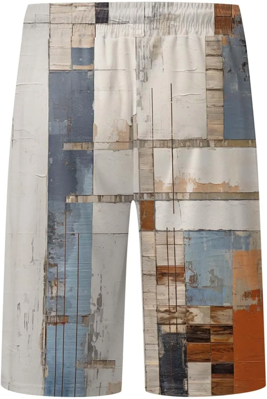 Men's Linen Cotton Shorts Drawstring Waist Plaid Gingham Bermuda Shorts Casual Boho Summer Beach Trunks Relaxed Fit
