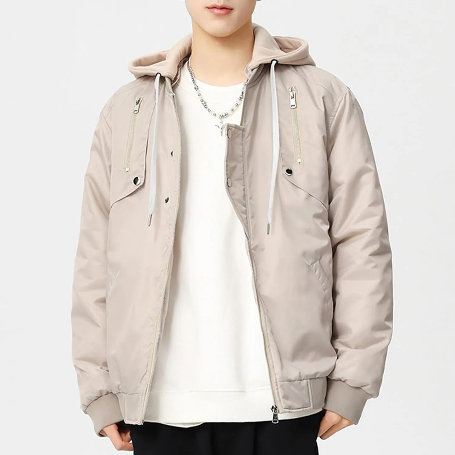 Men's Rain Jacket Lightweight Waterproof Winter Coats with Hood Casual Jacket Lightweight Windbreaker Raincoat Jacket