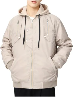 Men's Rain Jacket Lightweight Waterproof Winter Coats with Hood Casual Jacket Lightweight Windbreaker Raincoat Jacket