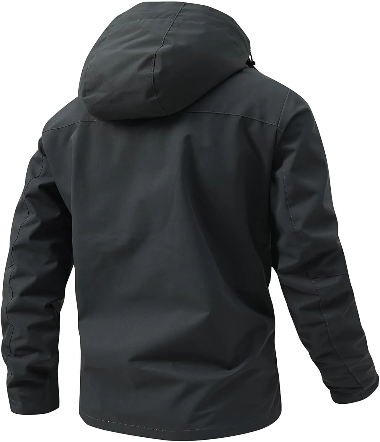 Mens Rain Jacket Waterproof Full Zip Up Hoodies Windbreaker Hiking Outdoor Rain Coat Lightweight Softshell Raincoat
