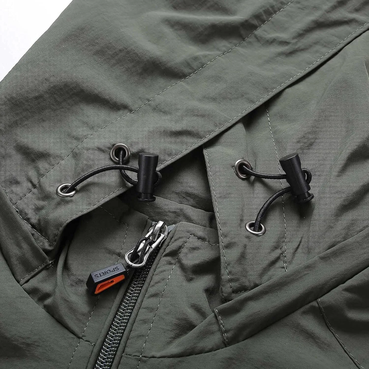 Mens Rain Jacket Waterproof with Hooded Hiking Coat Lightweight Windbreaker Raincoat Lightweight Shell Jacket