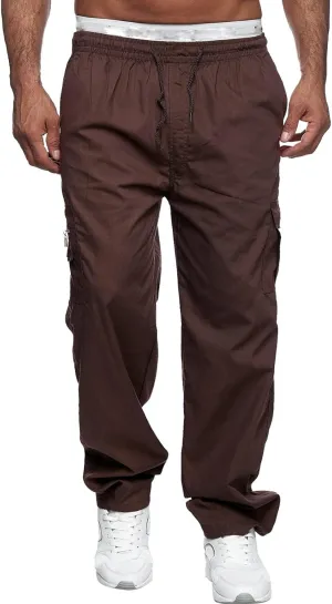 Men's Stretch Cargo Pants, Hiking Multi-Pocket Tactical Work Slim Fit Cargo Pants for Men Casual Jogging Pants