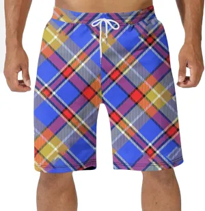 Men's Summer Shorts Drawstring Relaxed Fit Comfy Classic Short Lounge Beach Vacation Five Length Pants with Pockets