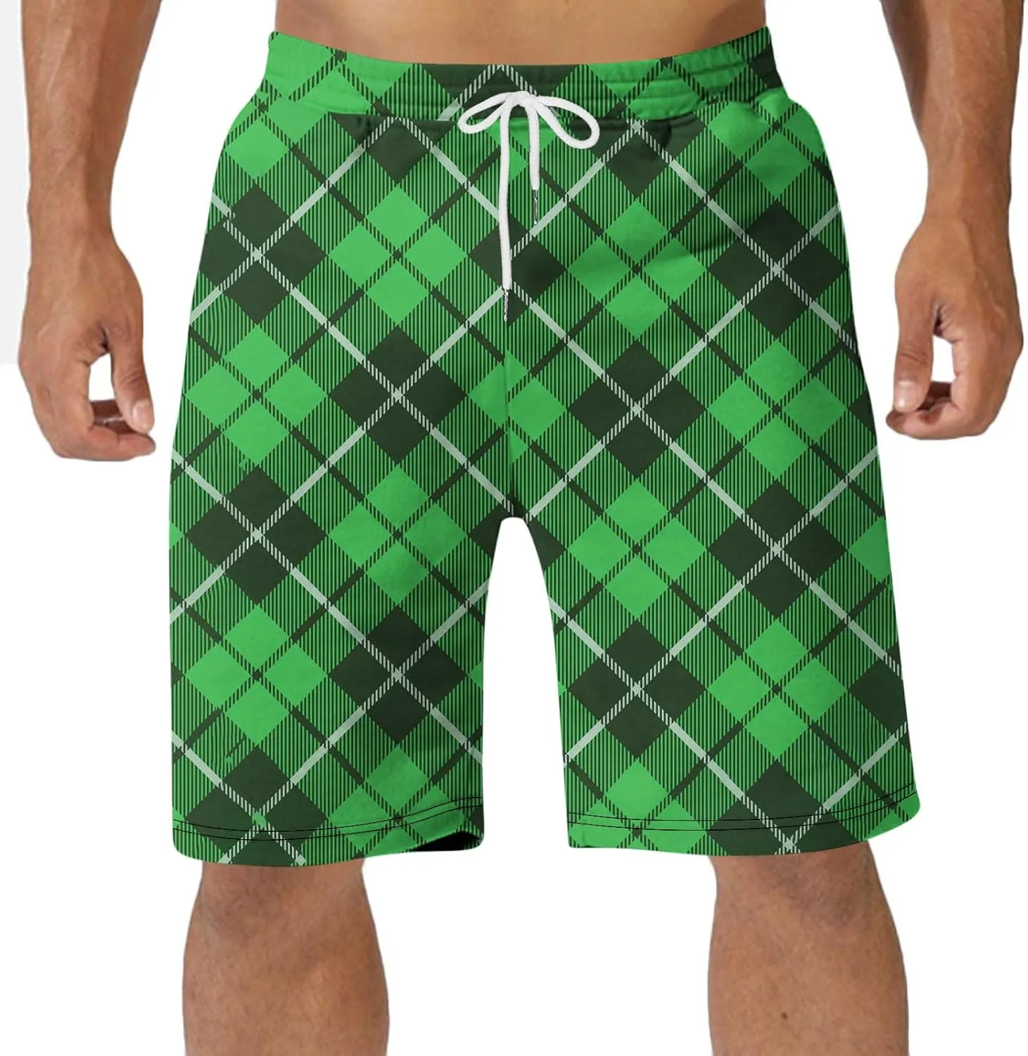 Men's Summer Shorts Drawstring Relaxed Fit Comfy Classic Short Lounge Beach Vacation Five Length Pants with Pockets