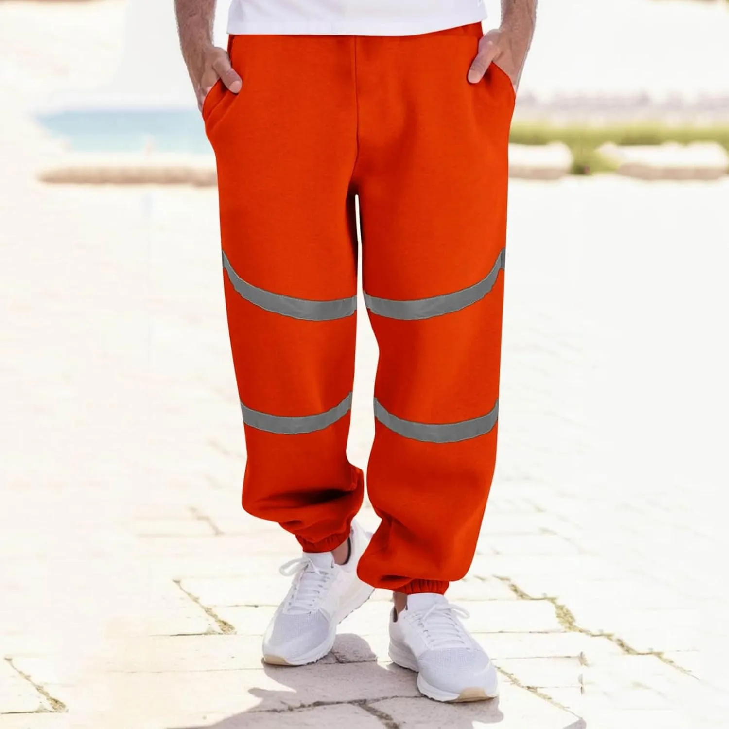 Mens Sweatpants with Pockets Big and Tall Baggy Stretch Drawstring Elastic Waist Athletic Jogger Sweat Pant with Pocket