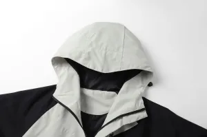 Men's Waterproof Hiking Rain Jacket Lightweight Hooded Shell Outdoor Windbreaker Coat