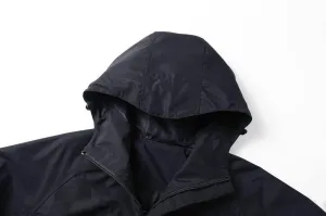 Men's Waterproof Hiking Rain Jacket Lightweight Hooded Shell Outdoor Windbreaker Coat