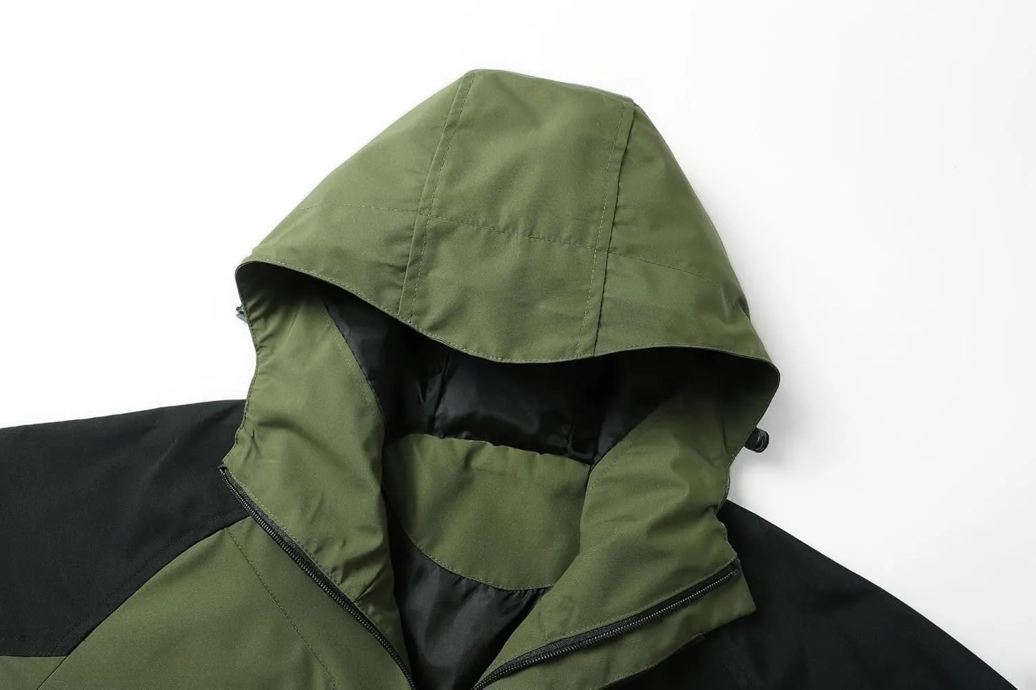 Men's Waterproof Hiking Rain Jacket Lightweight Hooded Shell Outdoor Windbreaker Coat