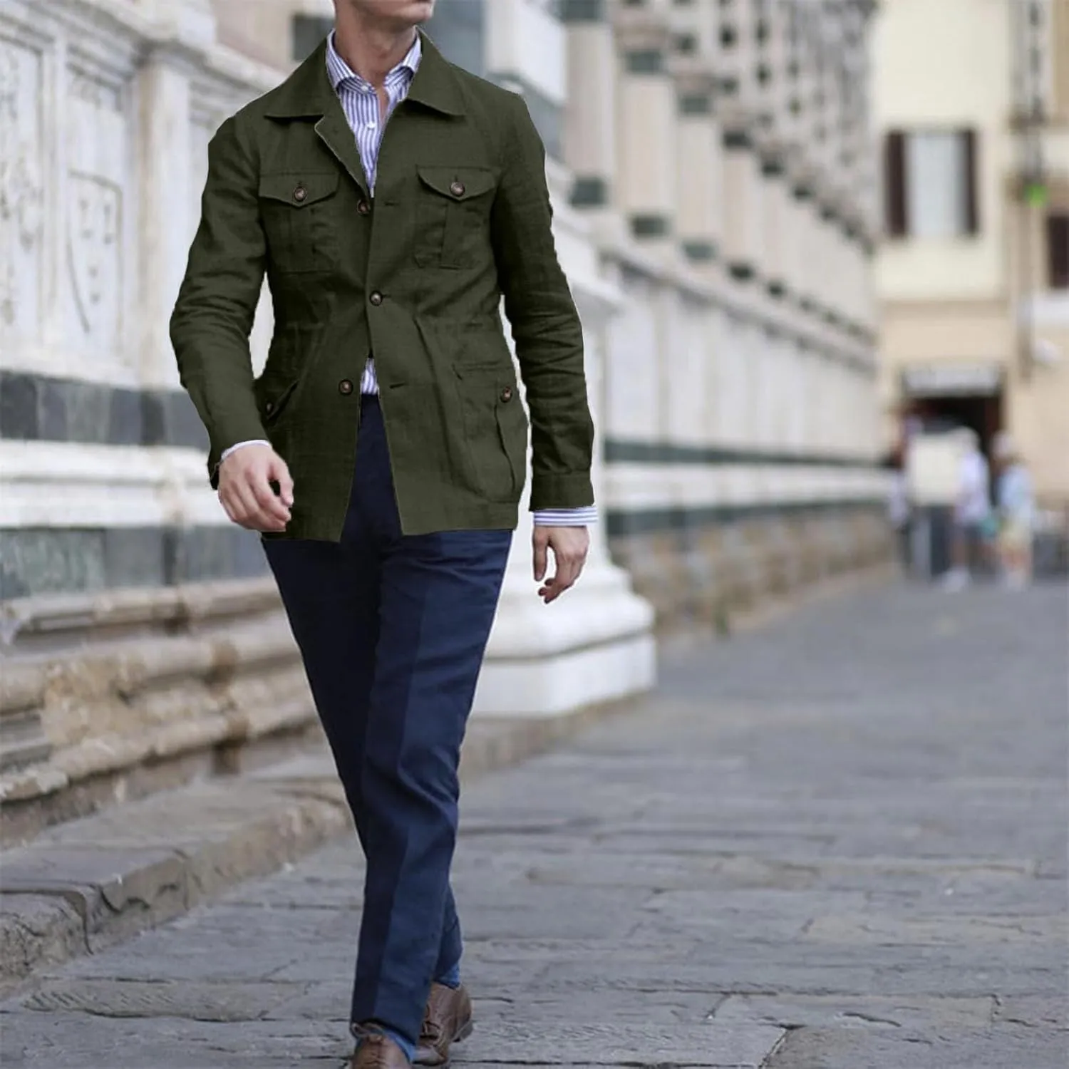 Men's Waterproof Ski Jacket Warm Winter Coat Long Sleeve Thickened Winter Breathable Coat with Pocket Winter Warm