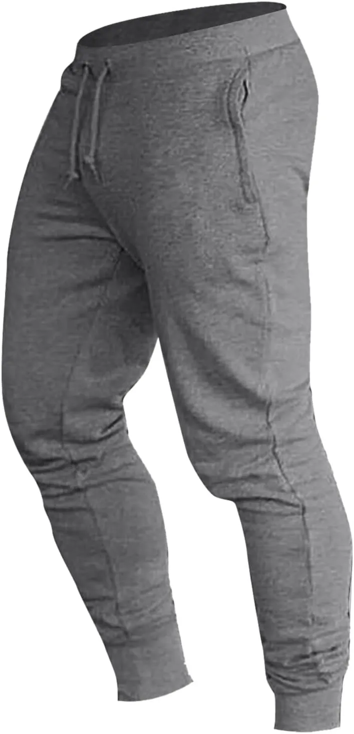 Mens Workout Cargo Sweatpants Stretch Elastic Waist Jogger Sports Pants Drawstring Sports Trousers Joggers for Men