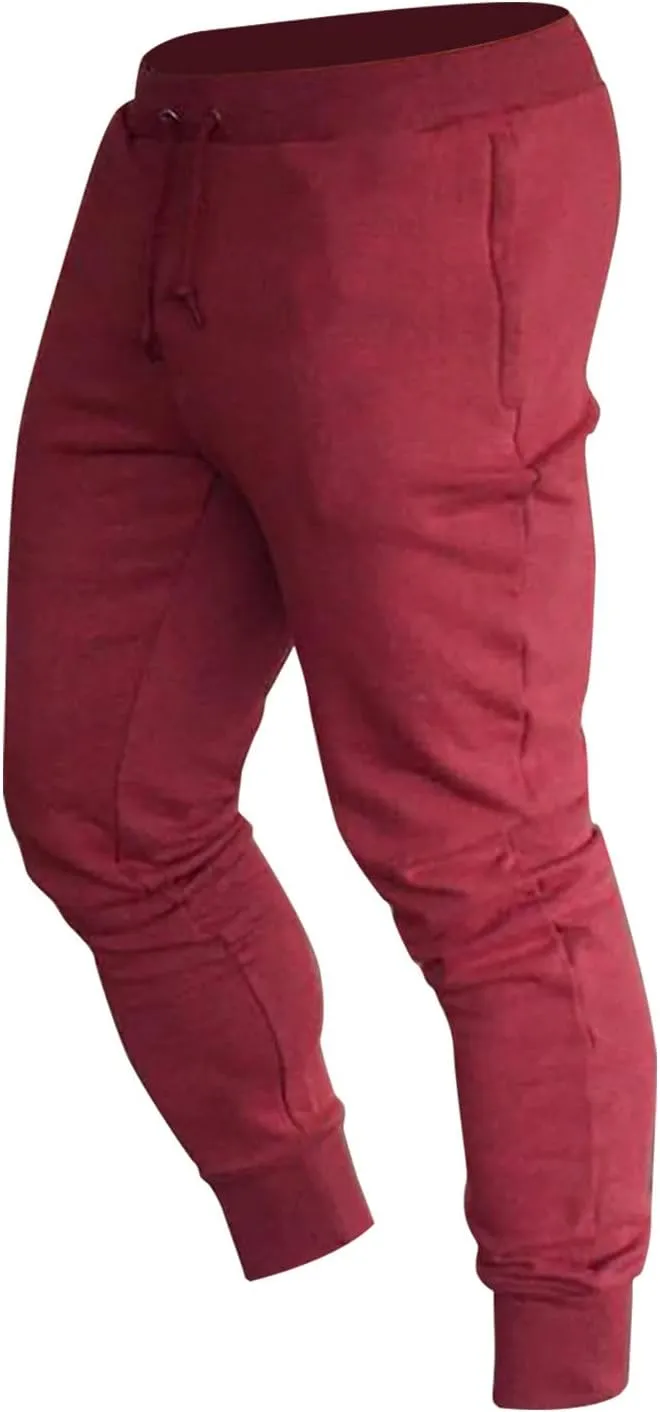 Mens Workout Cargo Sweatpants Stretch Elastic Waist Jogger Sports Pants Drawstring Sports Trousers Joggers for Men